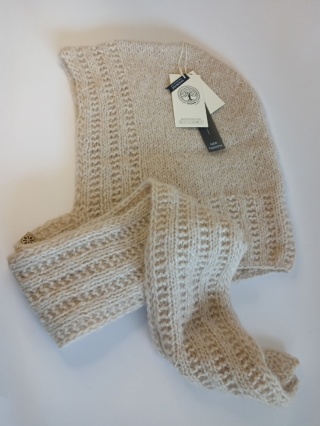 Balaclava - kaptur wiązany / alpaca - ecru