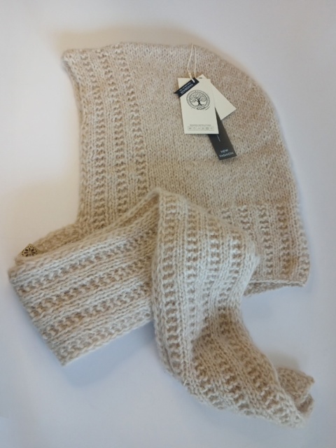 Balaclava - kaptur wiązany / alpaca - ecru