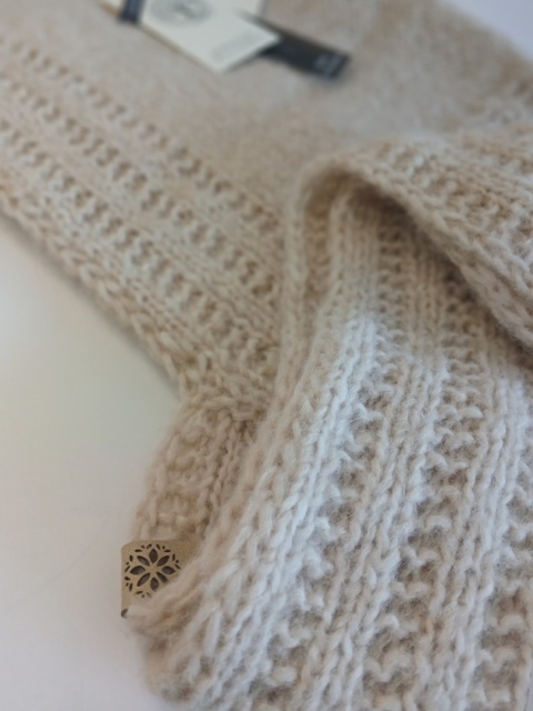 Balaclava - kaptur wiązany / alpaca - ecru