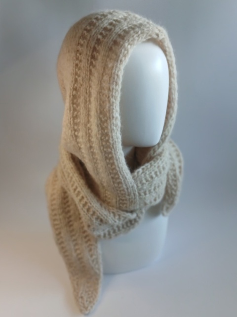 Balaclava - kaptur wiązany / alpaca - ecru
