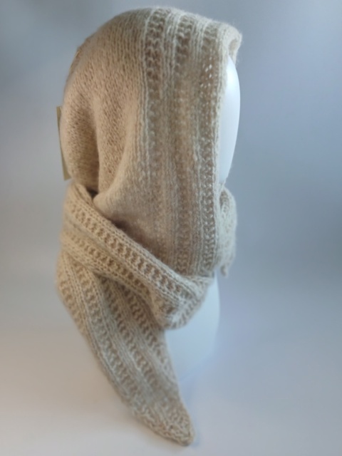 Balaclava - kaptur wiązany / alpaca - ecru