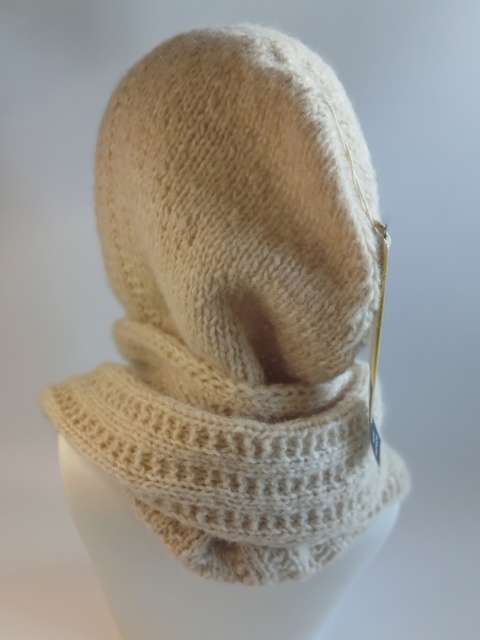 Balaclava - kaptur wiązany / alpaca - ecru