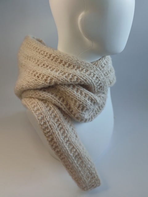 Balaclava - kaptur wiązany / alpaca - ecru