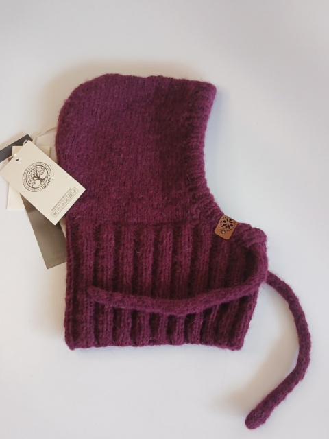 Balaclava alpaca - wiśniowy