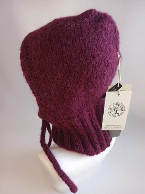 Balaclava alpaca - wiśniowy