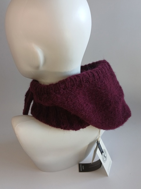 Balaclava alpaca - wiśniowy